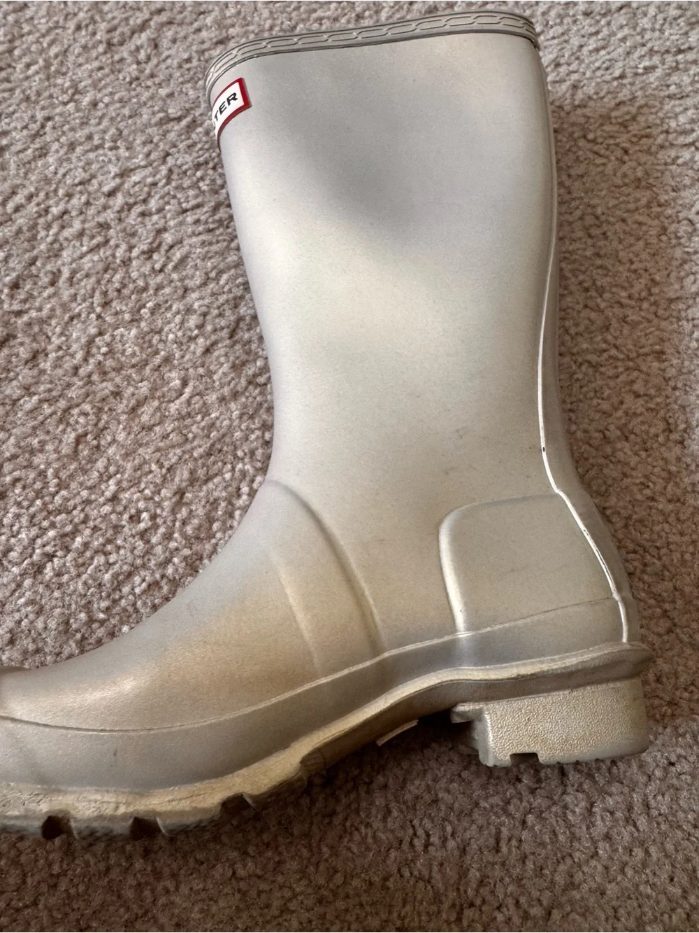 Hunter KIDS' ORIGINAL NEBULA WATERPROOF RAIN BOOT IN PALE GOLD